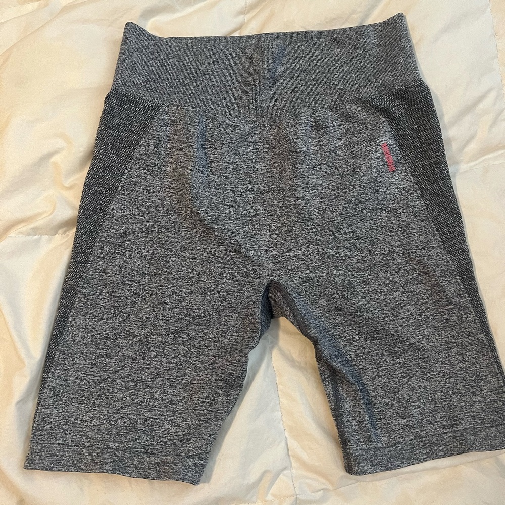 Grey Gymshark High Waisted Flex Biker Short Size L